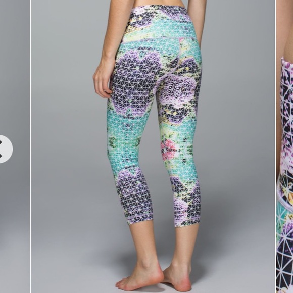 lululemon athletica Pants - Lululemon Wunder Under Crop II, Paradise Grid